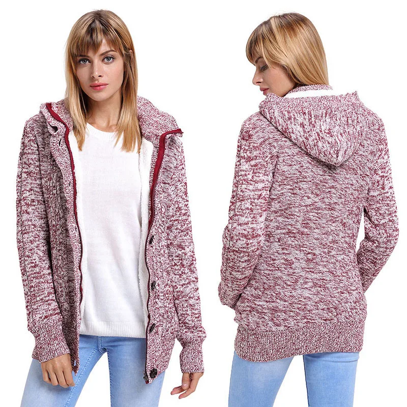 Red-Long-Sleeve-Button-up-Hooded-Cardigans-LC27652-3-6