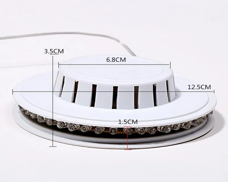 Светодиодный НЛО Портативный лазерный сценический свет 9 Вт RGB 48 Светодиодный s Звук Активированный Подсолнух светодиодный светильник