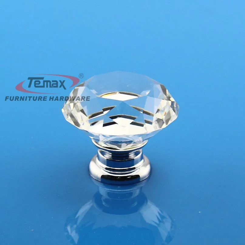 10pcs 40mm Glass Crystal Door Knobs And Handles Kitchen Dresser