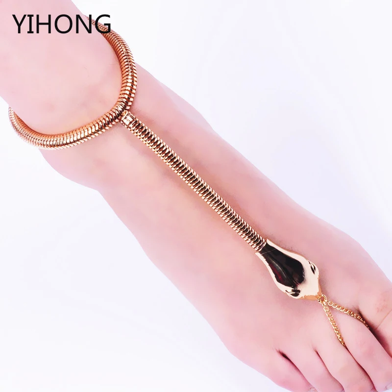 

European and American fashion personality simple Snake Anklet