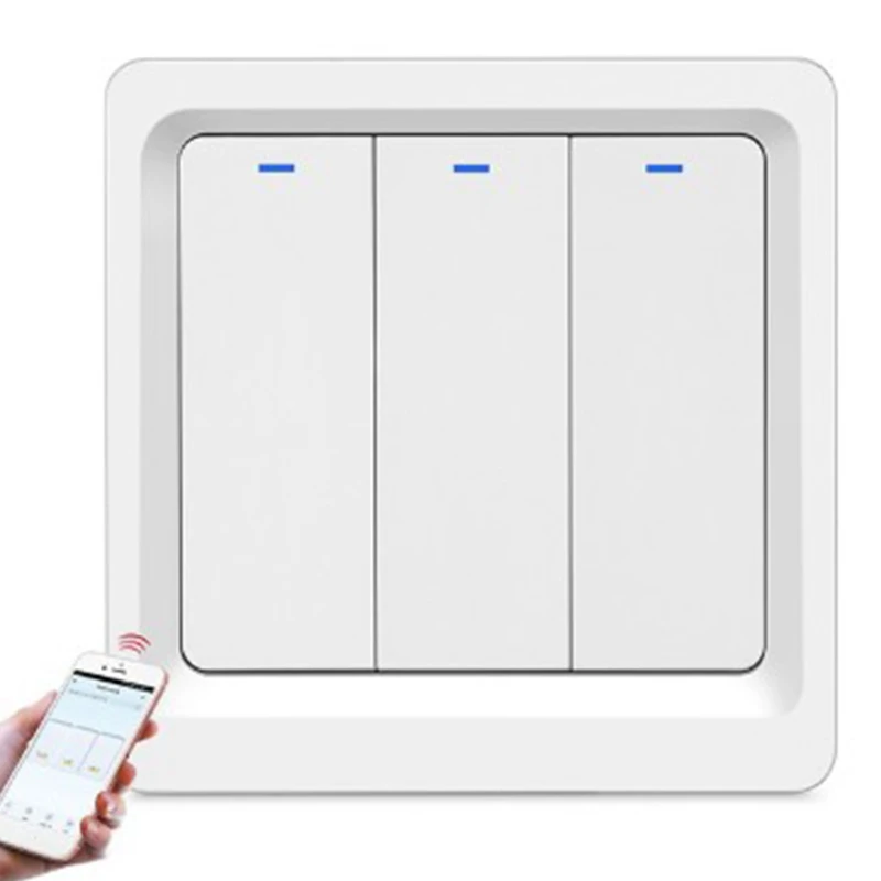 

Wifi Remote Control Smart Switch Mobile Phone Voice Timing Button Smart Wall Wifi Switch