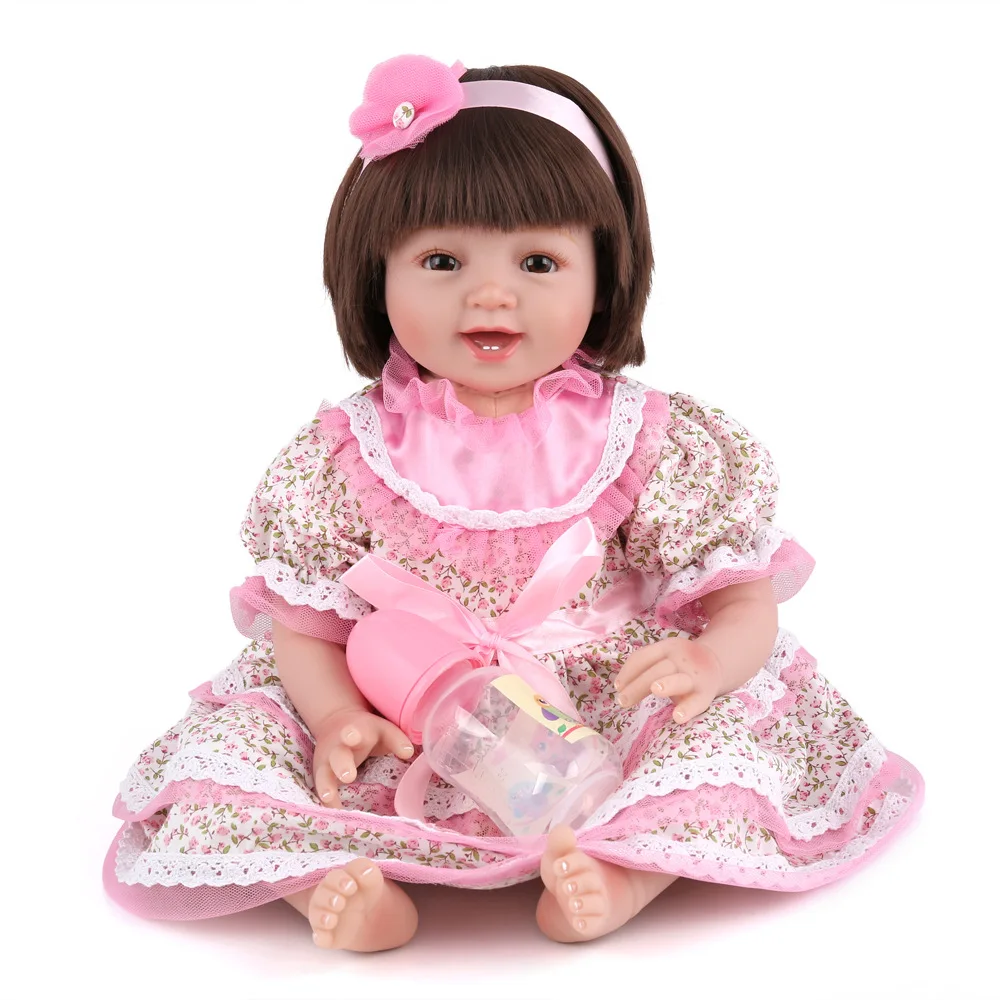 

Lovely 22 Inch Reborn Baby Girl Dolls Silicone Vinyl Realistic 55cm Reborn Dolls For Kids Birthday Gift