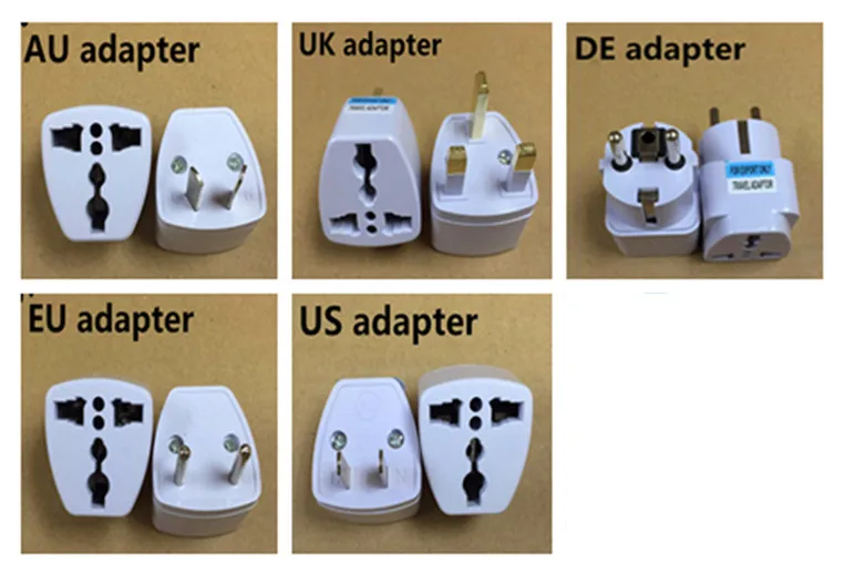 Универсальный DE Великобритания США AU ЕС для Великобритании США AU EUAC мощность разъем путешествия переходник для зарядного устройства