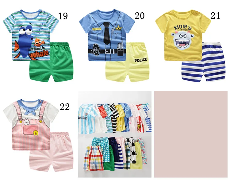 2022 Baby Clothing New Summer Baby Clothes Sets For Boys & Girls Cotton Cartoon Baby Sets 0-4Y Little Child Clothes 2PCS baby clothes set gift