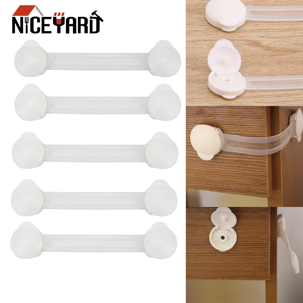 

NICEYARD Drawer Door Cabinet Cupboard Safety Locks Multi-function Baby Safety Lock Child Baby Security Proof 5Pcs/Lot