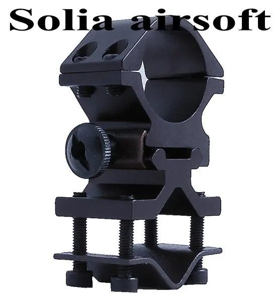 

25mm flashlight laser torch ring 20mm weaver rail mount Black