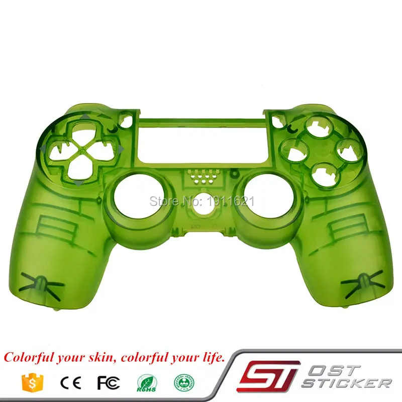 PS4 front shell transparent green (1)