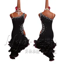 Блестящие стразы, профессиональное платье для латинских танцев, для женщин, Танго, Румба, Клубная Одежда для танцев, для девочек, костюмы для латинских танцев