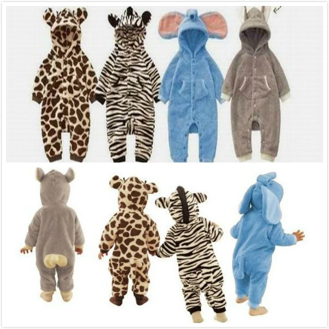 Детские комбинезоны с леопардовым принтом зебры; Милые флисовые комбинезоны для малышей; зимняя одежда для маленьких мальчиков; ropa bebe; костюм с животными