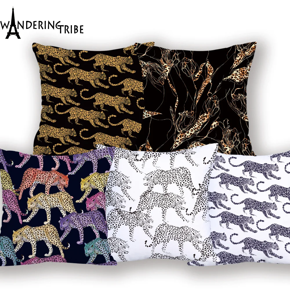

Panther Animal Cushion Covers 45*45cm Square Pillow Covers Decorative 2019 New Throw Pillows Decor For Home Gift Pillow Case