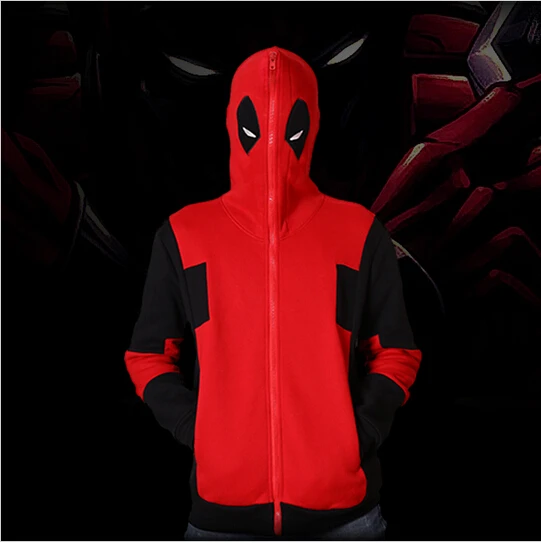 

Deadpool Hoodie Marvel Comic Wade Wilson Hooded Sweatshirt Zipper Outerwear Jacket Winter 3D Hoodies Anime Characters Hoodies
