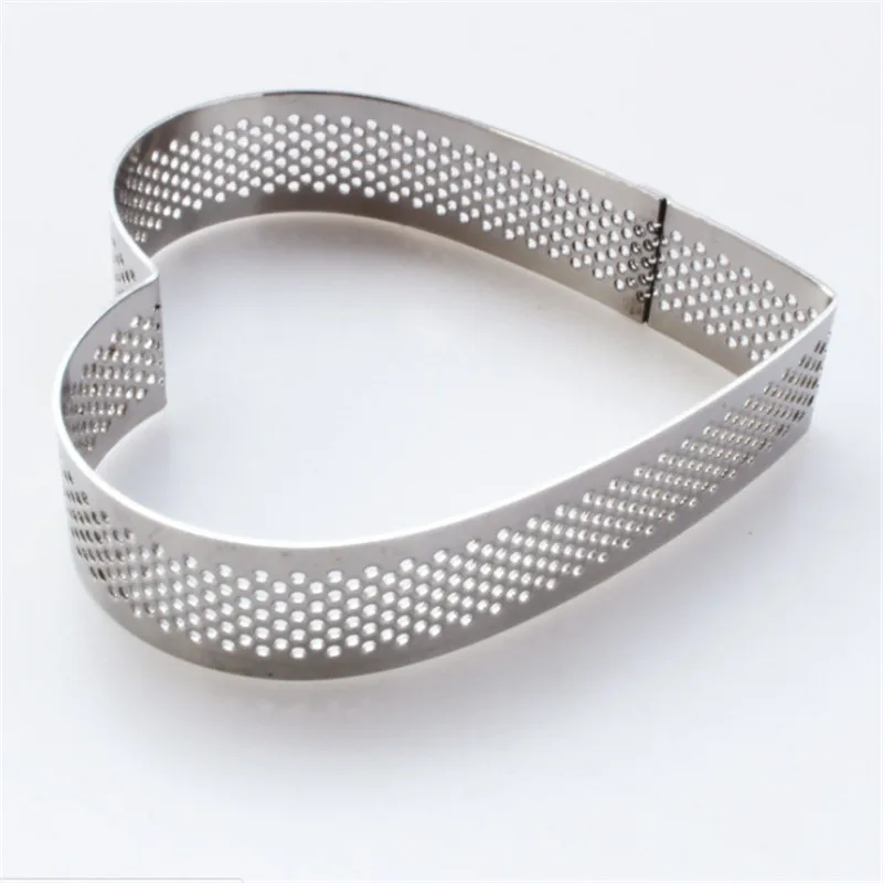 

heart shaped perforated tart ring quiche ring tart pan pie tart maker with hole Fruit Pie Circle cake form