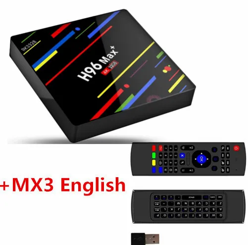 4G 32G with MX3 H96 MAX+ плюс Android 9,0 Смарт ТВ коробка 4 Гб Оперативная память 32 GB Встроенная память 4 ядра Декодер каналов кабельного телевидения RK3328 2,4G/5,0G, Wi-Fi, BT LAN 4 K H.265 Media Player - Цвет: 4G 32G with MX3
