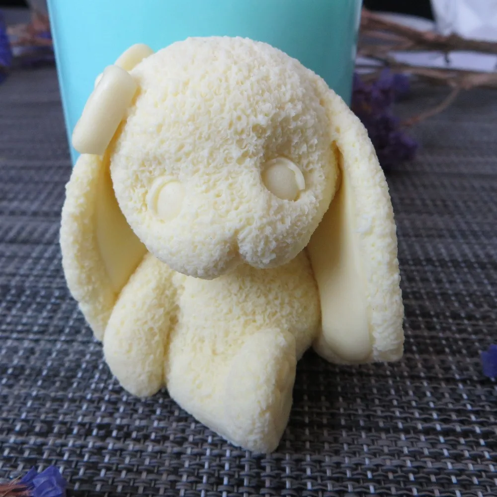 PRZY DW0106 в виде кролика банни, силиконовая форма для мыла, 3D формы животных свечи пресс-машина для производства мыла прессформы полимерные глиняные формы
