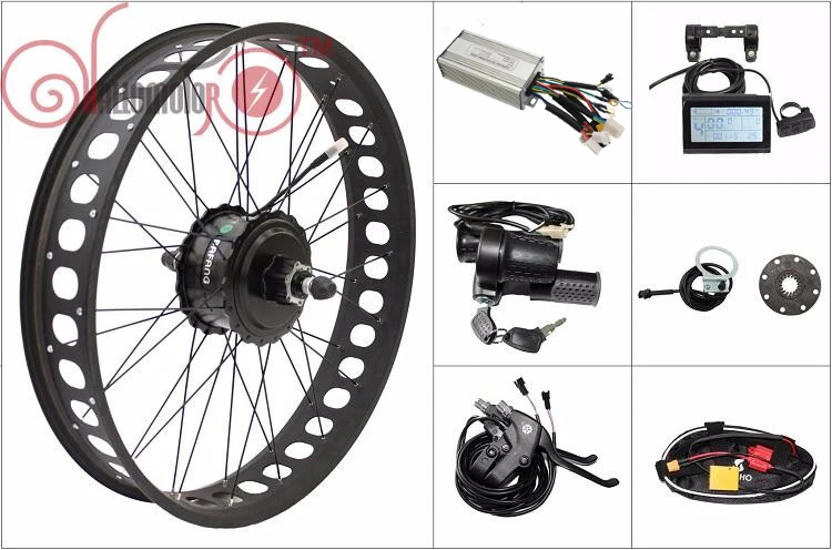 Top Free Shipping 48V 750W 8Fun Bafang Motor Bike Freehub Cassette Fat Tire Rear Wheel Electric Bicycle Conversion Kit 190mm Ebike 4