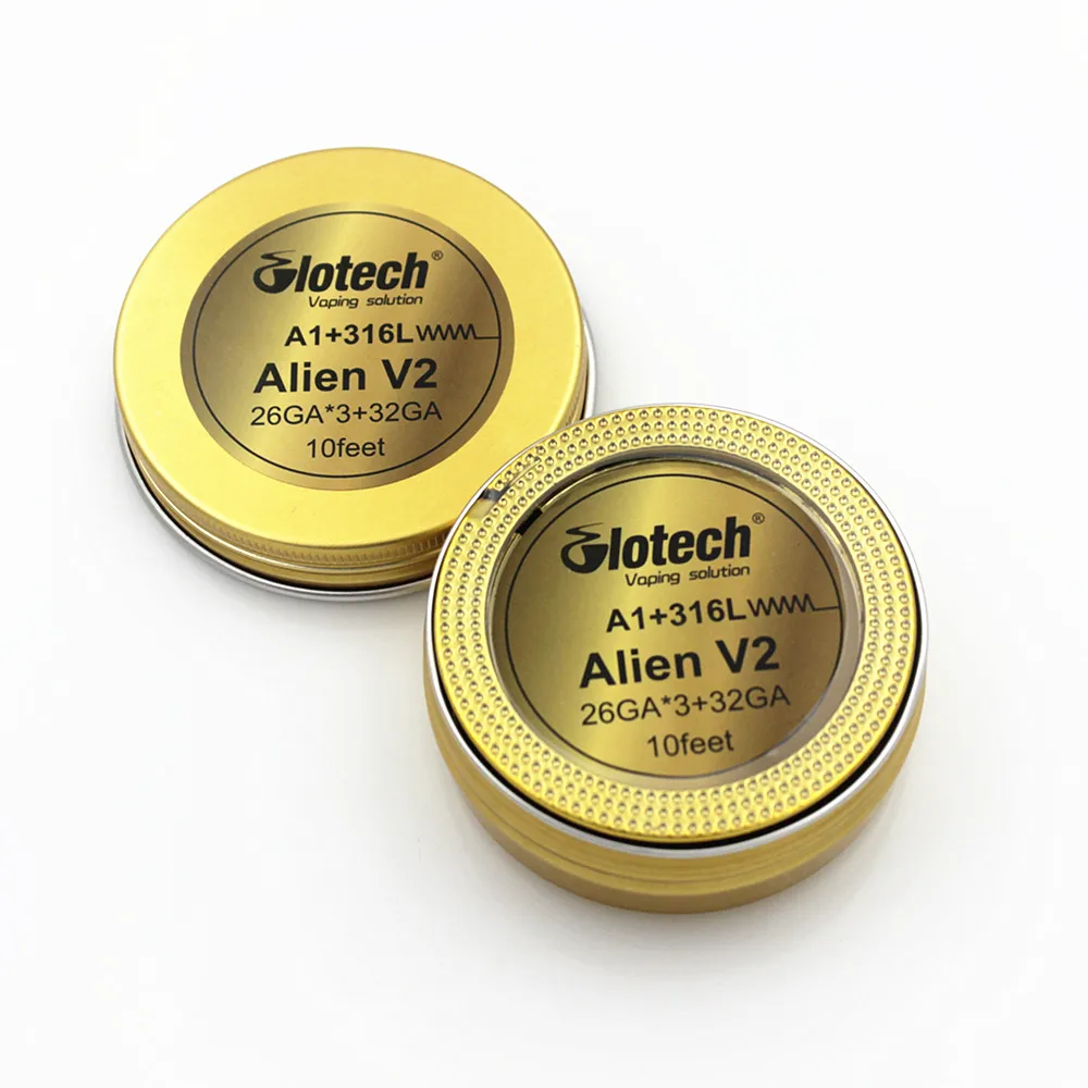 Glotech Newest Alien V2 Heating Wire High Density Ni80 316L Alien Heating Wire for RDA RBA RTA Vaporizer DIY Coils Building Glotech Newest Alien V2 Heating Wire High Density Ni80 316L Alien Heating Wire for RDA RBA RTA Vaporizer DIY Coils Building