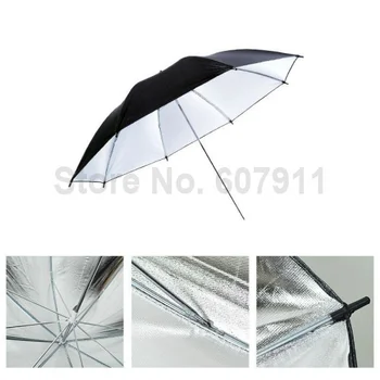 

6pcs 383cm 33" Photo Studio Flash Soft Light Umbrella Grained Black Silver Reflective Reflector Umbrella DropShipping