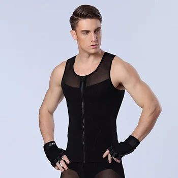 Ultra Lift Body Slimming Shaper Men Vest Compression Leotard Shapewear Girdle Posture Corrector Back Belly Shirt Gynecomastia