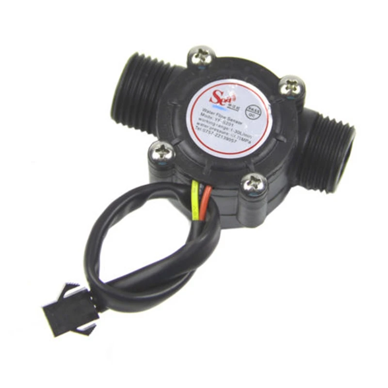 

Water flow sensor flowmeter Hall flow sensor Water control 1-30L/min 2.0MPa NEW