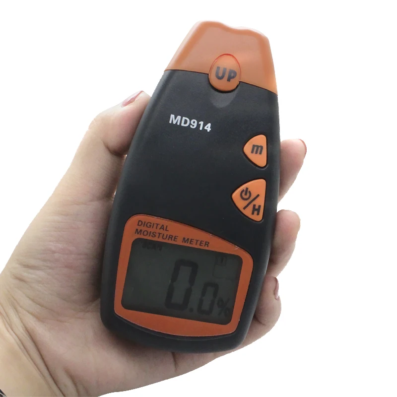 handheld wood moisture meter device testing wood moisture content MD914