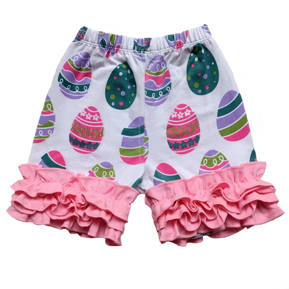 egg easter Girls Icing Ruffle Shorts summer cotton Shortsin Shorts