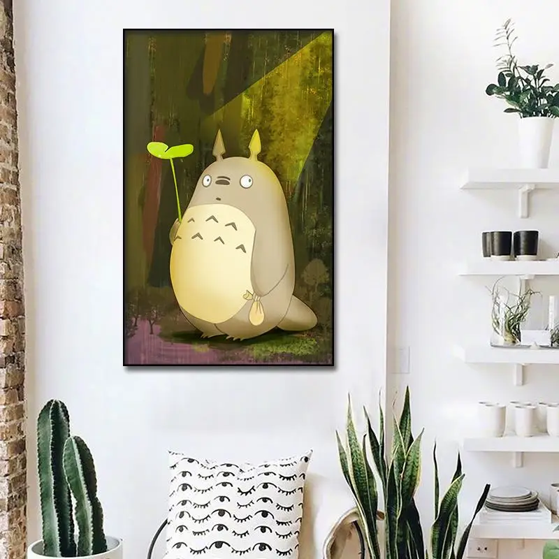 My Neighbor Totoro плакат в стиле аниме фильм картины маслом настенное искусство Картина