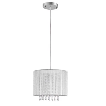 

Modern pendant lights LED Pendant Lamp silver crystal hanging Lamp round kitchen Lighting AC110/220V E27 ZDD0075