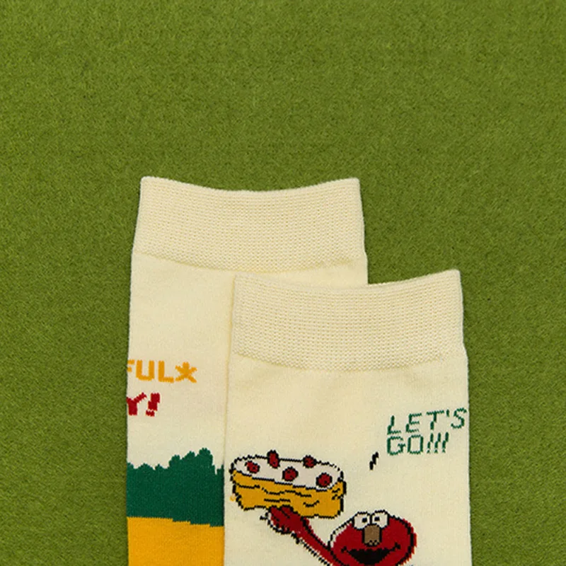 Halajuku/Хлопковые носки, женские забавные Носки с рисунком из мультфильмов, женские высокие носки, длинные мягкие носки унисекс, носки для