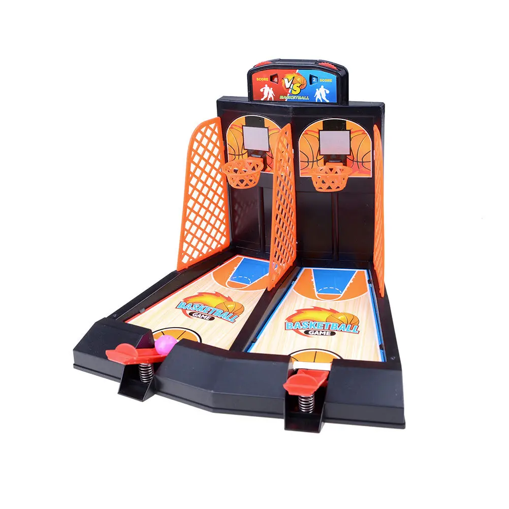 HOT 2017 Mini Plastic basketball game Table play Toys Family sport home toy balls basketball shooting machines basketball