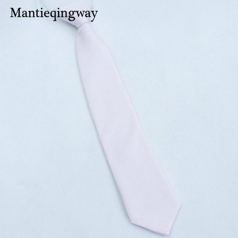 Mantieqingway детские галстуки повседневные розовые шеи Узкие галстуки хлопчатобумажный галстук для мальчиков и девочек сплошной фиолетовый галстук Gravata аксессуары