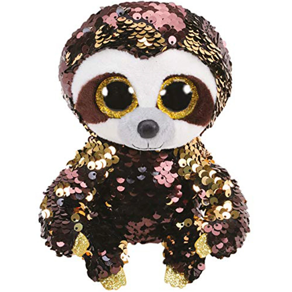 

Pyoopeo Ty Sequins Flippables 6" 15cm Dangler the Sloth Plush Regular Stuffed Animal Collection Doll Toy