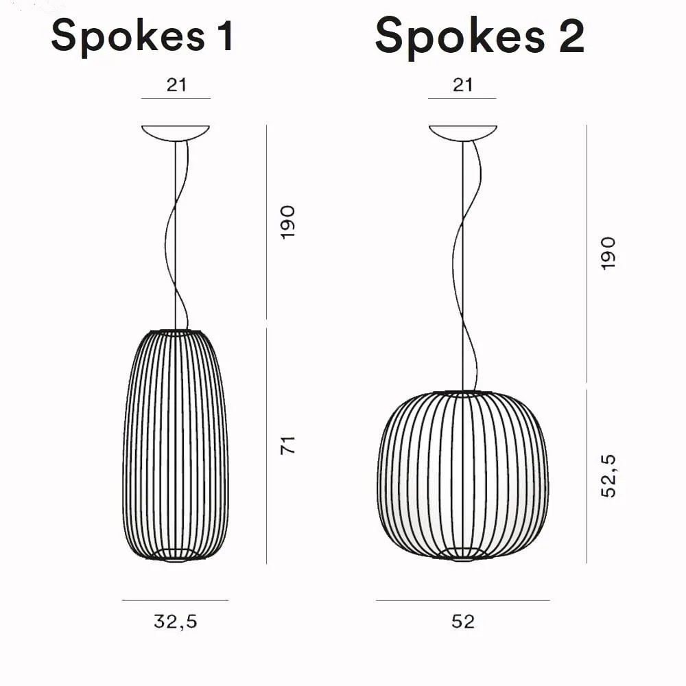 Современные Foscarini спицы 1/2 подвесные светильники светодиодные лампы