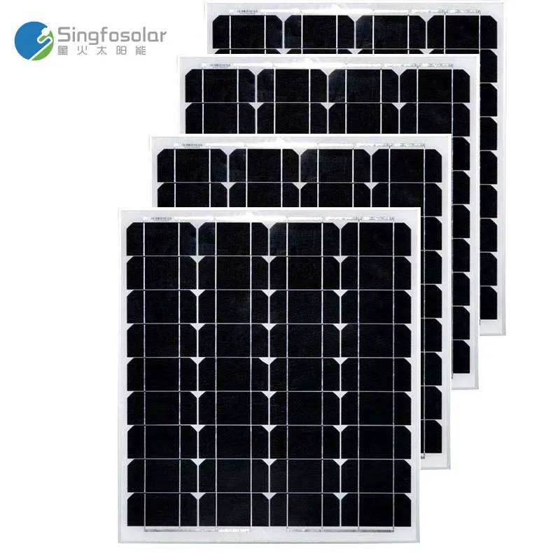 

Painel Solar Monocristalino 12v 50W 4 Pcs Solar Modules 48V 200W Panneau Solaire