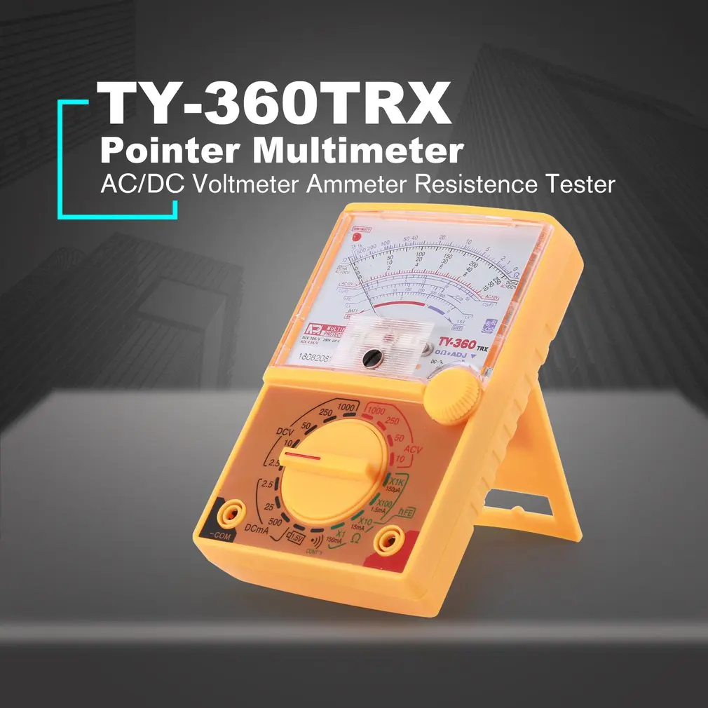 

TY-360TRX Handhold Pointer Multimeter AC/DC Voltmeter Mechanical Ammeter Current Voltage Resistence Tester Meter Test Probe Sale