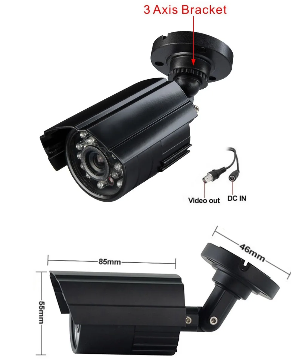 LOFAM 800TVL CCTV 16 шт. пуля наружная Водонепроницаемая ИК камера 16ch h.264 DVR Комплект 16 каналов безопасности Видео Наблюдение dvr система