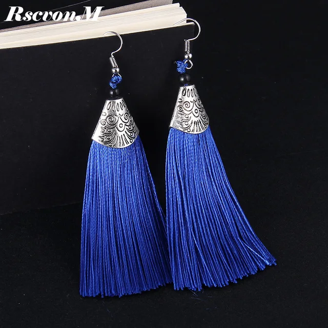 RscvonM Tassel Earrings Boho Bohemian Long Exaggerated Earrings for Women Brush RscvonM Tassel Earrings Boho Bohemian Long Exaggerated Earrings for Women Brush