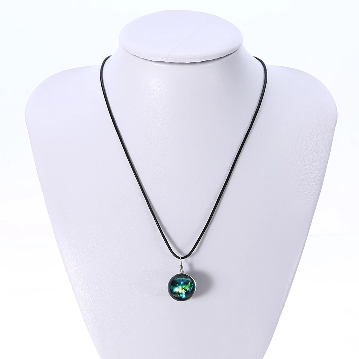 10Style Unisex Dreamy Glass Ball Necklace Shellhard Nebula Space Star Universe Galaxy Pattern Pendant Necklace Femme Jewelry