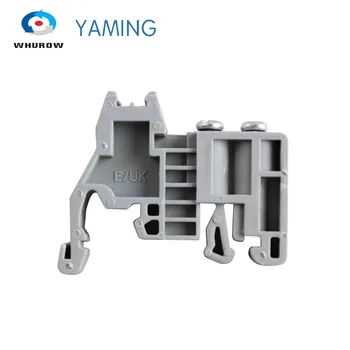 

10pcs/lot E-UK universal terminal blocks ending/end stopper DIN Rail End Screw Clamp Terminal Fixed Block Gray