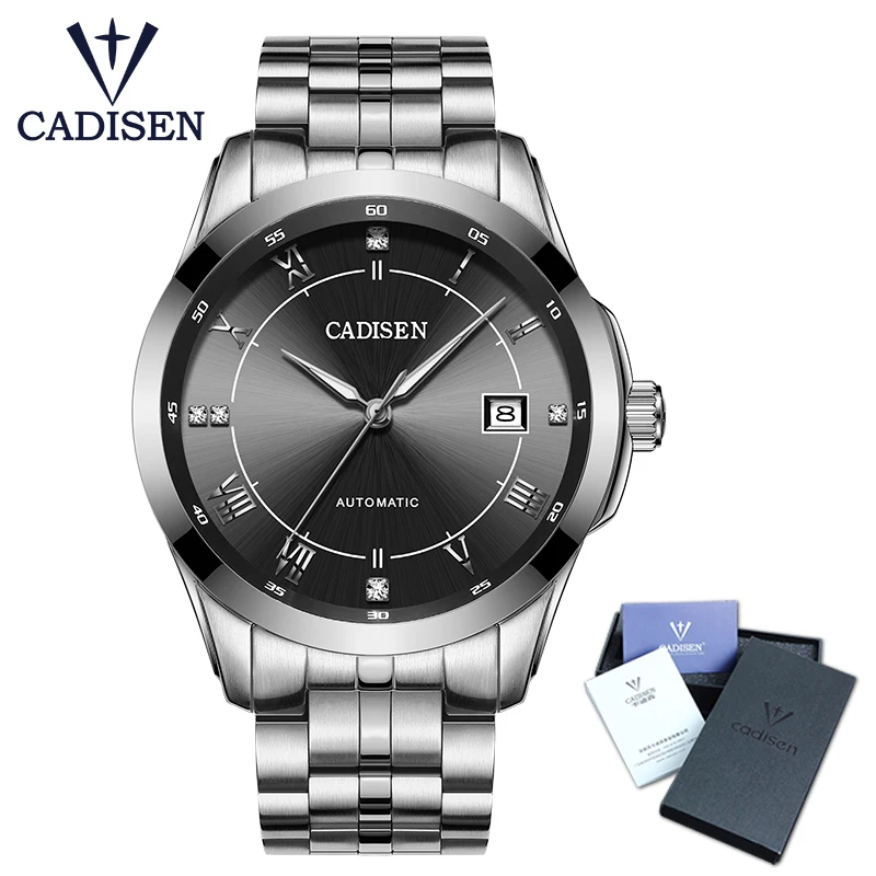 

Hot sale Cadisen Mens Luxury Watches Top Sapphire Crystal 50M Waterproof Automatic Mechanical Watch Men's Business Watch