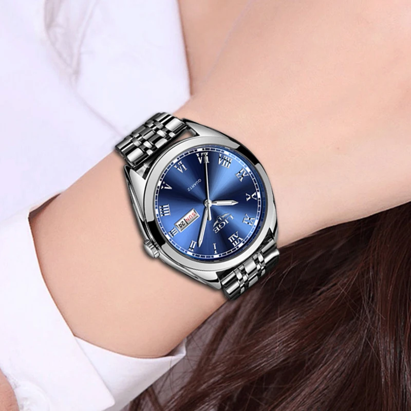 Reloj2020 женские часы LIGE Топ бренд модные часы Ms. все стальные кварцевые женские часы водонепроницаемые часы с календарем секундомер