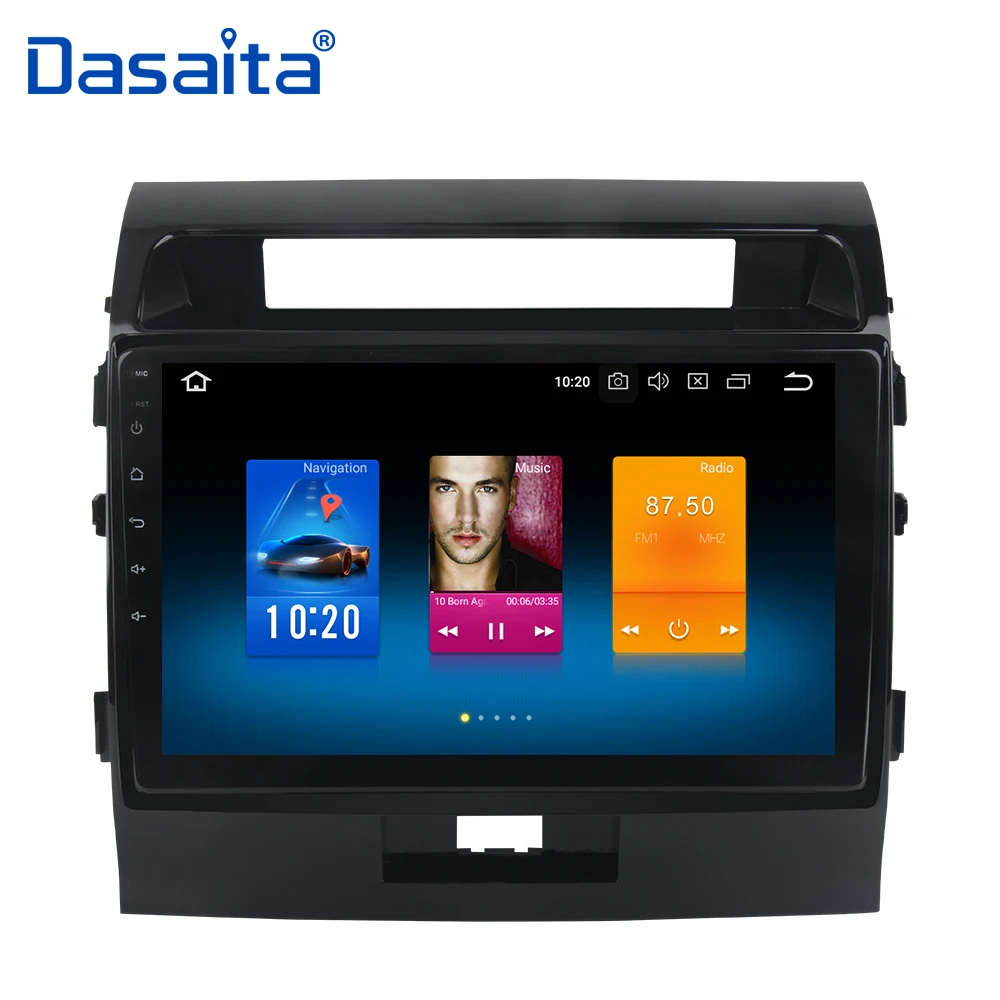 Best 10.2" HD Digital Capacitive Touch Screen Android 9.0 Car GPS Player for Toyota Land Cruiser LC200 2008 2009 2010 2011 2012 2013 1