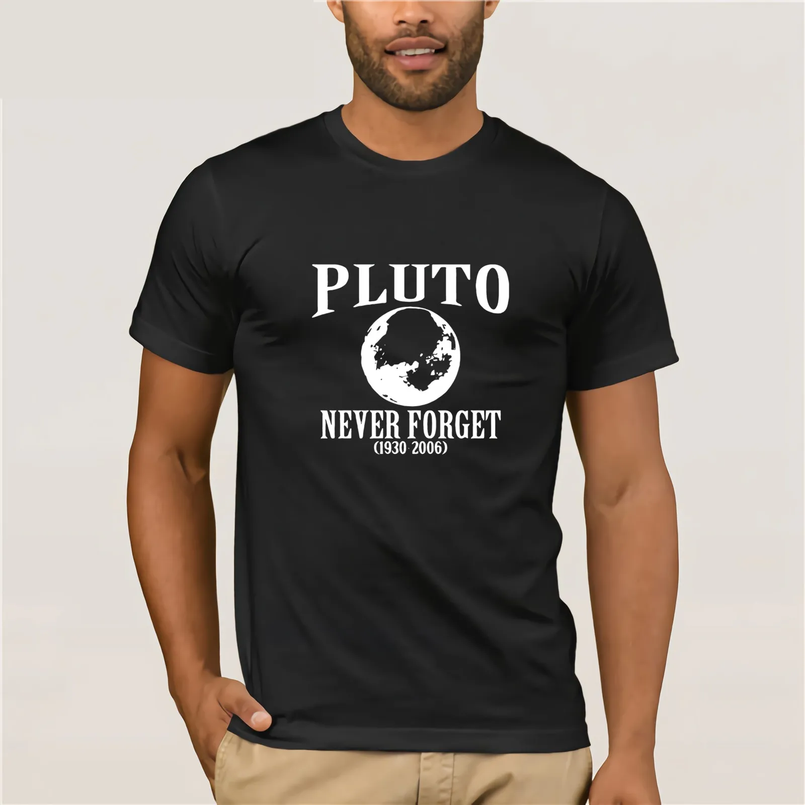 Мужская летняя футболка с короткими рукавами для взрослых Pluto Never Forget 1930-2006