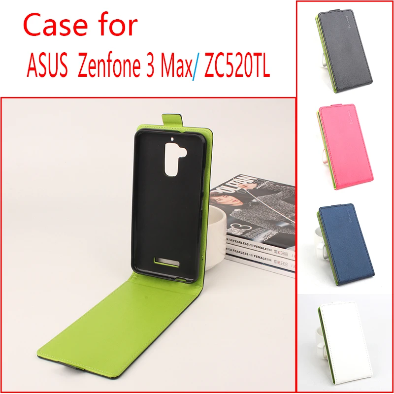 

For Asus Zenfone 3 Max/ZC520TL Phone Case Pure Color Up-down Open Vertical Flip Premium PU Leather Case Cover Factory Price