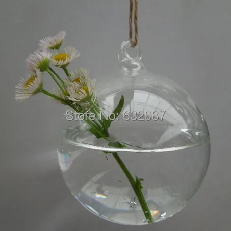 Диаметр = 12 см стеклянный шар с одним маленьким отверстием стеклянная ваза, домашний декор Романтический подвесной стеклянный террариум свадебный реквизит