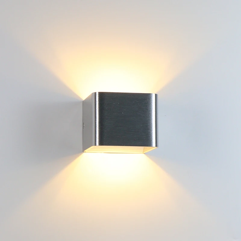 

5W LED Wall Lamp Bedroom Bedside Wall Light Aluminum Brushed Paint Surface AC110V/220V Stairway Light Fixture Hotel Decoration