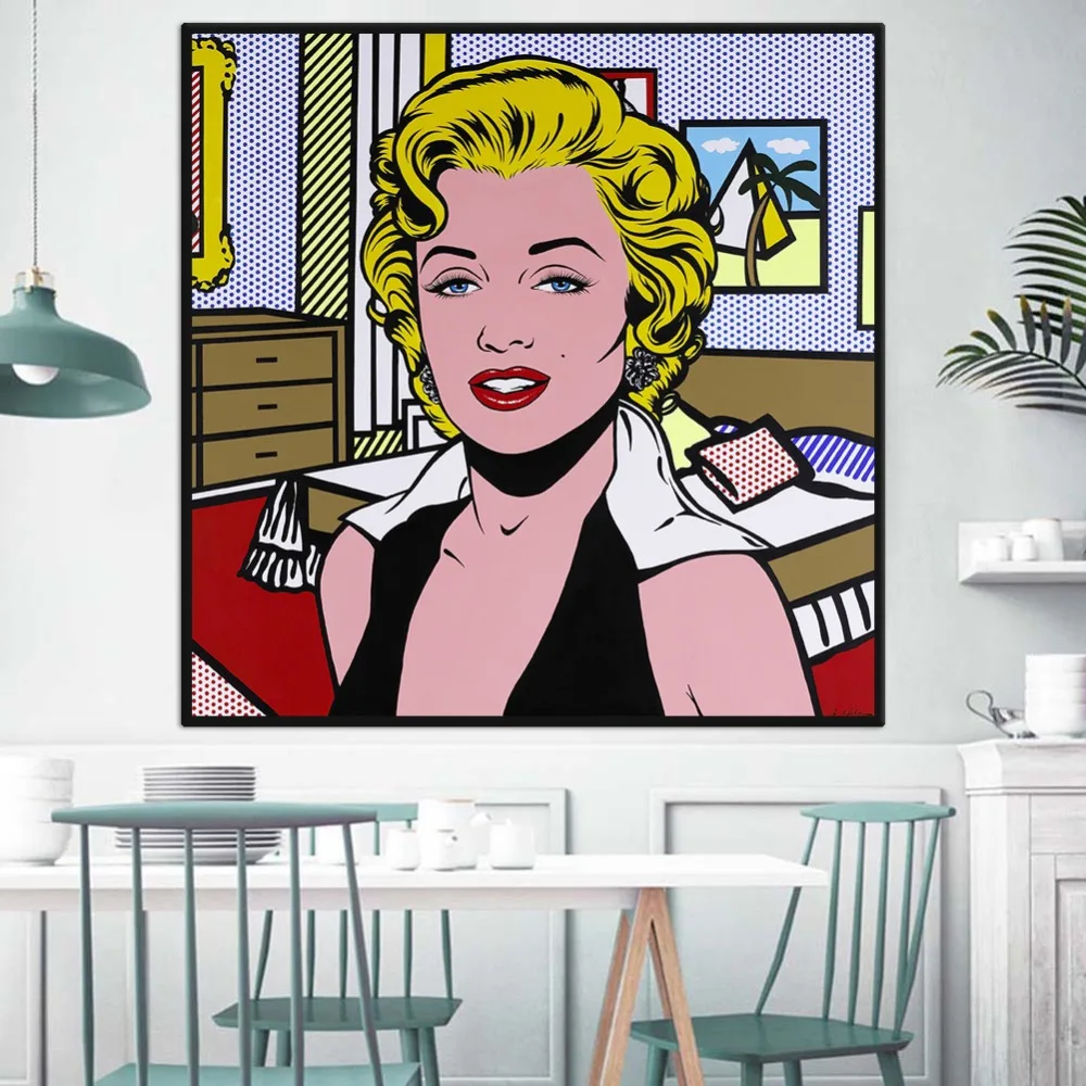 

Famous Artist Roy Lichtenstein Abstract Canvas Painting Modern Pop Art Posters and Prints Pictures for Living Room Wall Decor