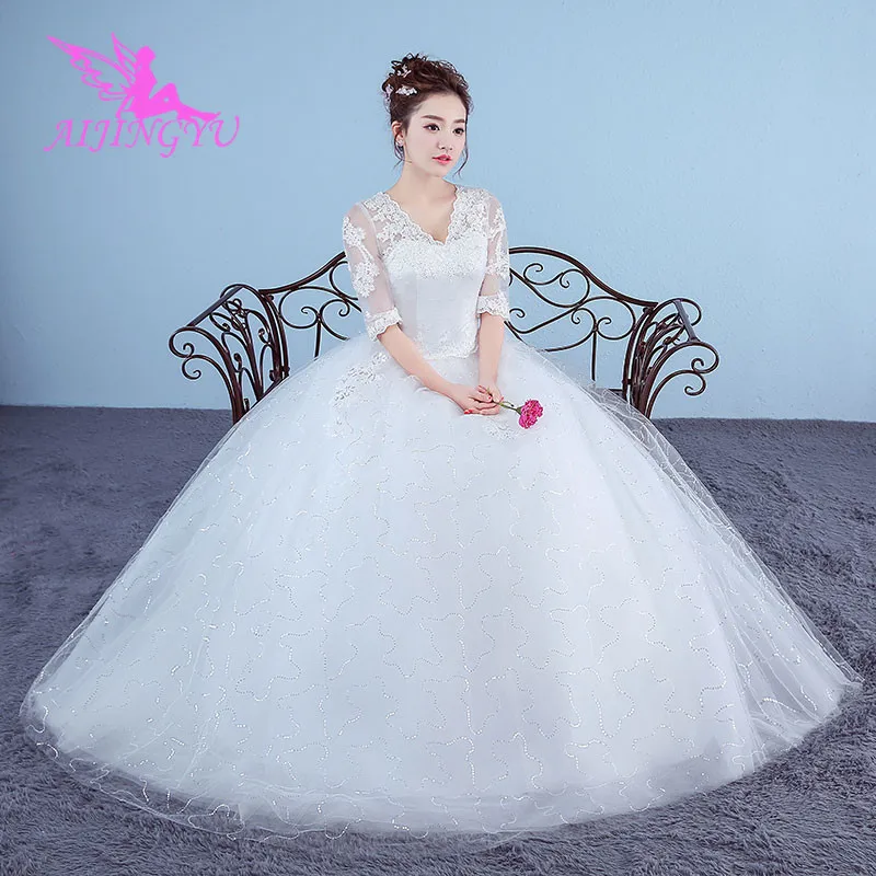 

AIJINGYU dresses plus size long dress wedding party for woman comunion WK219