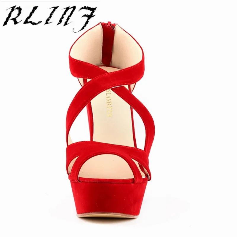 forme rouge Rlinf Occasionnels Daim noir blanc Bouche Haute jaune Plate vert Talons En Éponge Gâteau Super pourpre Sandale Coins Beige 2018 bleu Étanche rose Sandales orange qqw7trzgB