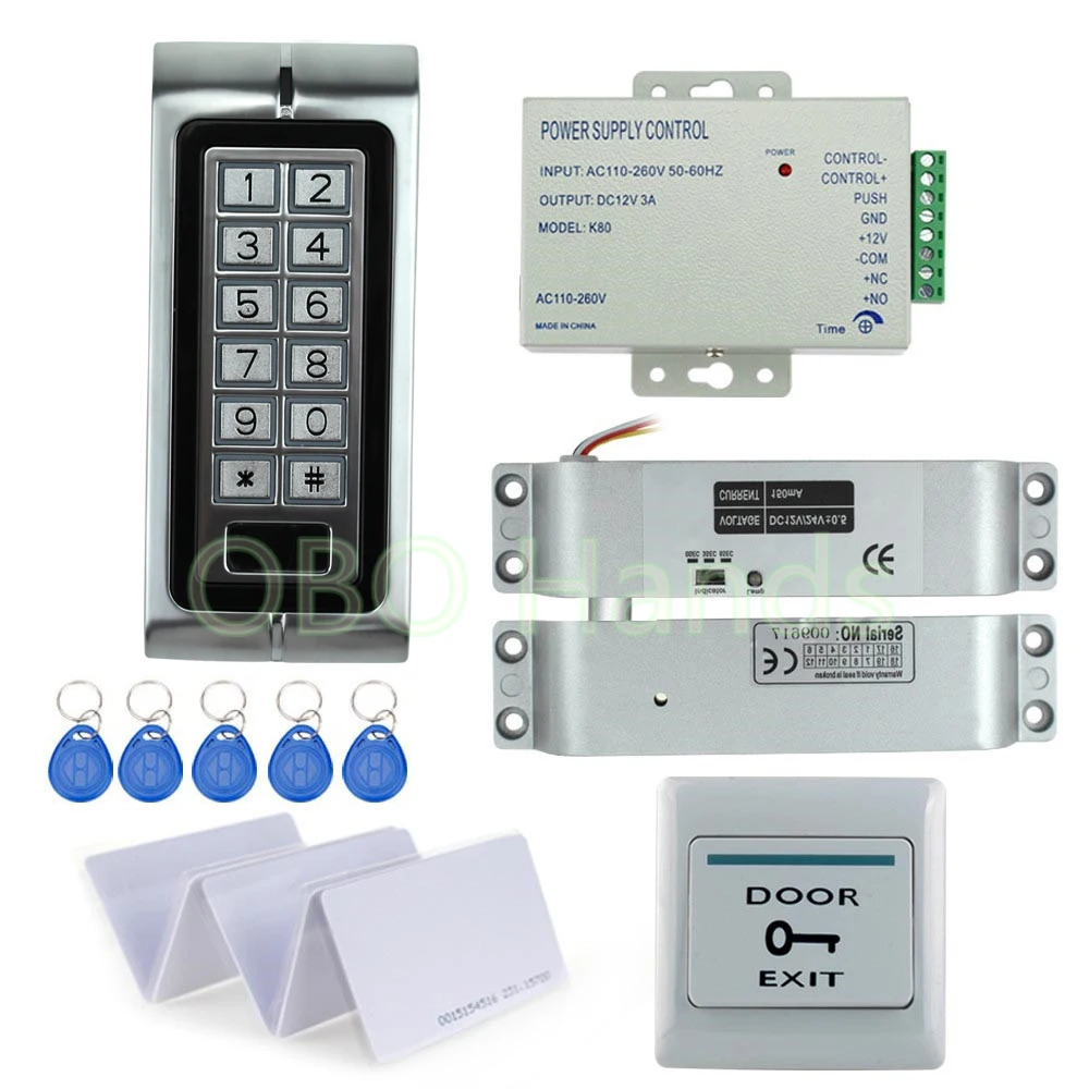 ФОТО Electronic key lock  Drop Bolt Lock System RFID Electronic door lock kit set For access control electric lock