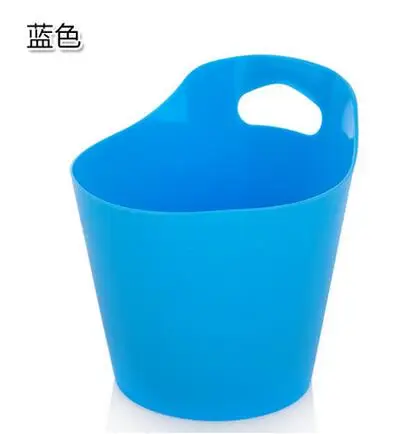 Подвесное ведро для хранения в японском стиле, многофункциональное пластиковое ведро, 3 шт./лот, подвесная маленькая корзина для хранения - Цвет: Синий